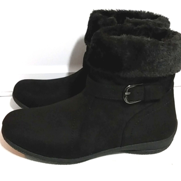 ALPINE WOODS BLACK FUR LINED SIDE ZIP ANKLE BOOTS SIZE 7 NWT - Picture 5 of 10